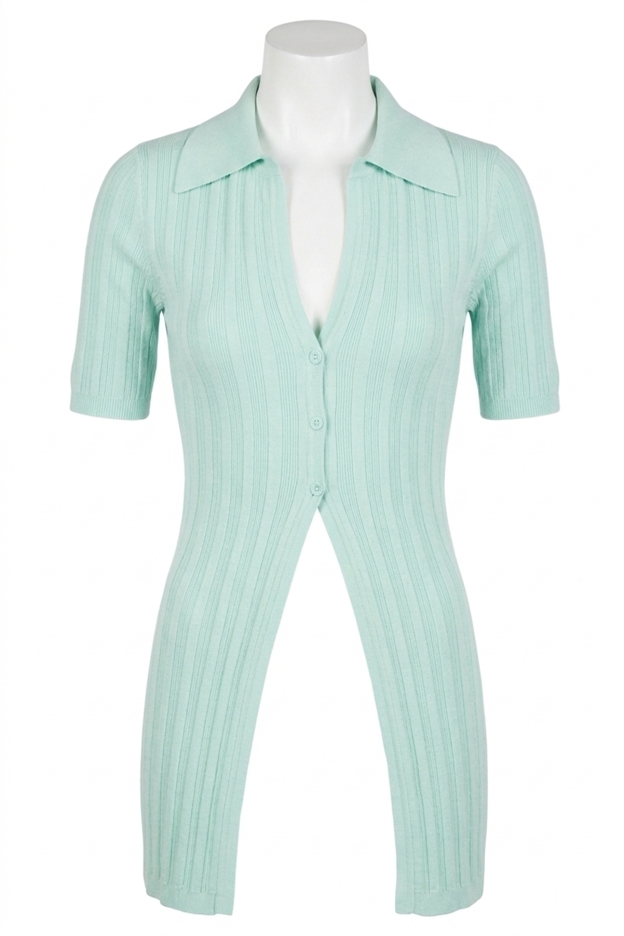 NEW RONNY KOBO waverly knit top in mint